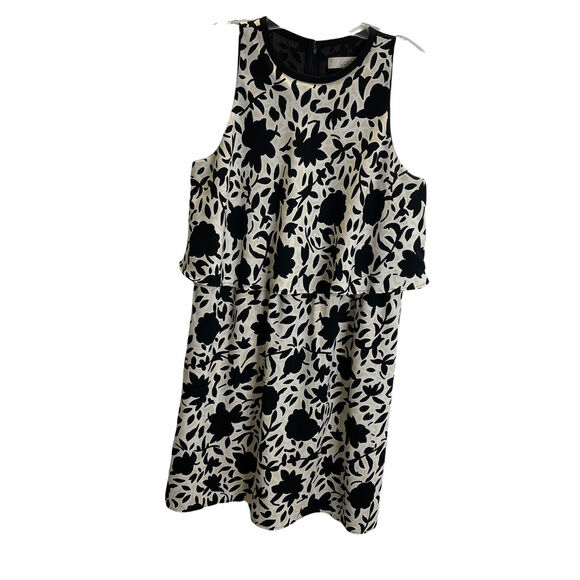 LOFT Dresses & Skirts - Loft Women’s Strewn Floral Layered Dress Size 8 Sleeveless Romantic Feminine